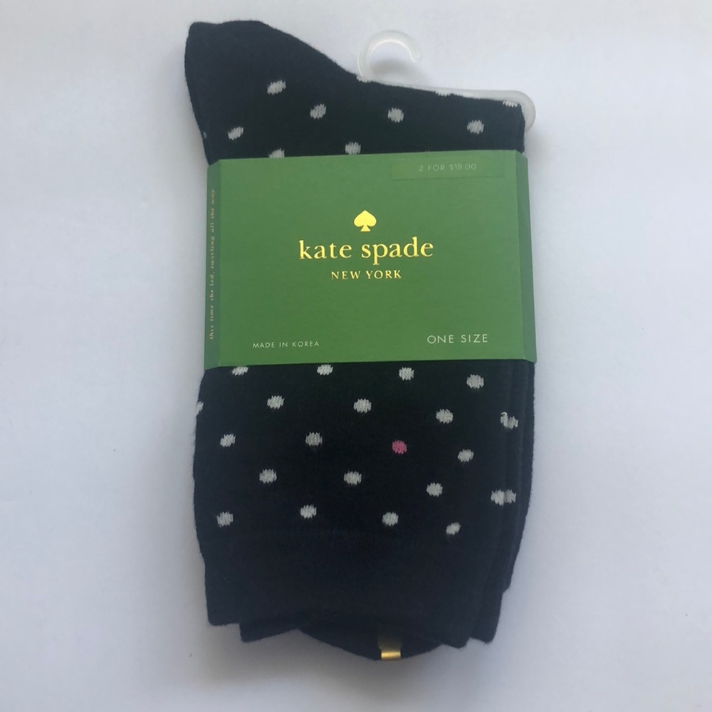 Kate Spade Trouser Socks Polka Dot Navy One Size